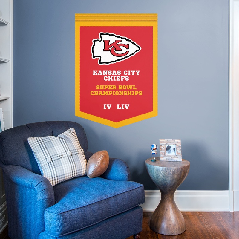 Kansas City Chiefs – RealBig Super Bowl Champions Banner Collection – Official NFL – Reusable Vinyl Wall Decals
