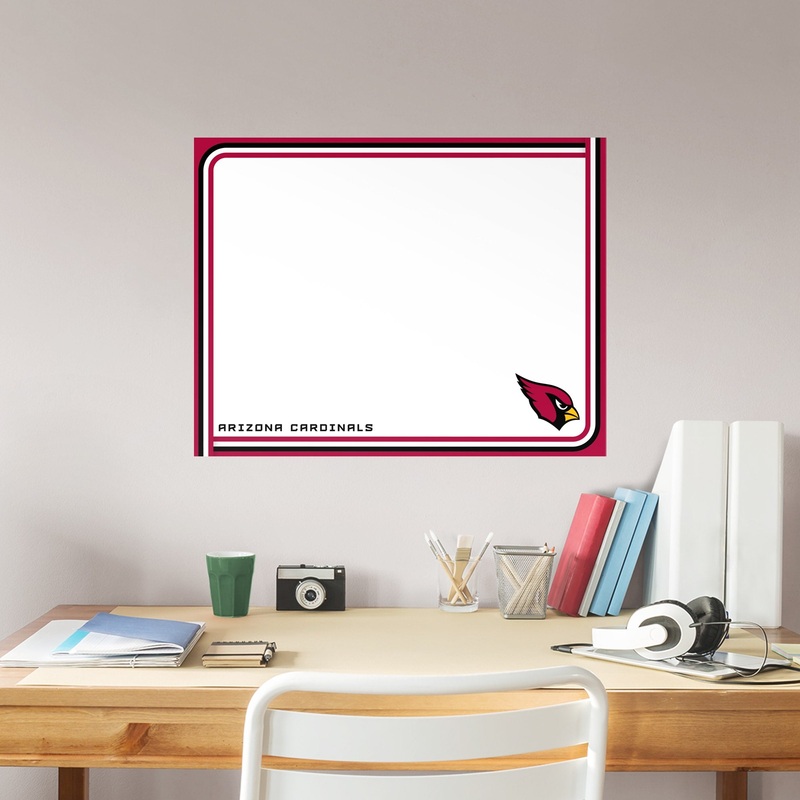 Arizona Cardinals – Dry Erase Whiteboard – Official NFL – Reusable Vinyl Wall Decal