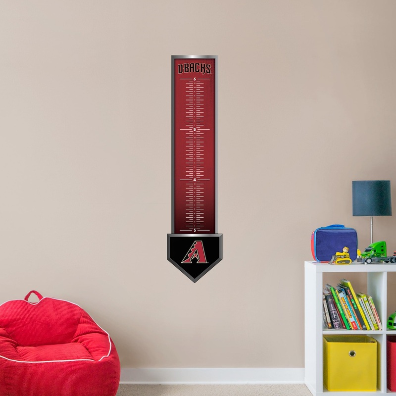 Arizona Diamondbacks – Growth Chart – Official MLB – Reusable Vinyl Wall Decal
