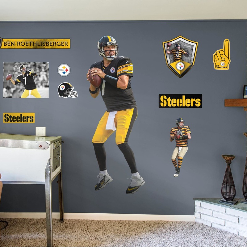 Ben Roethlisberger – RealBig Throwing Collection – Official NFL – Pittsburgh Steelers – Reusable Vinyl Wall Decals