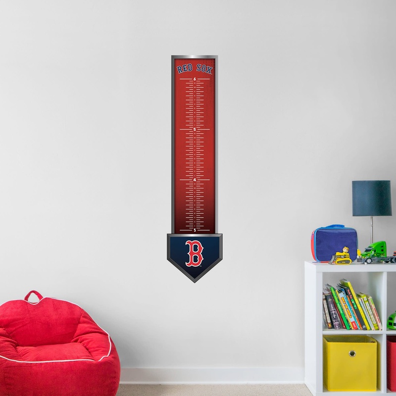 Boston Red Sox – Growth Chart – Official MLB – Reusable Vinyl Wall Decal