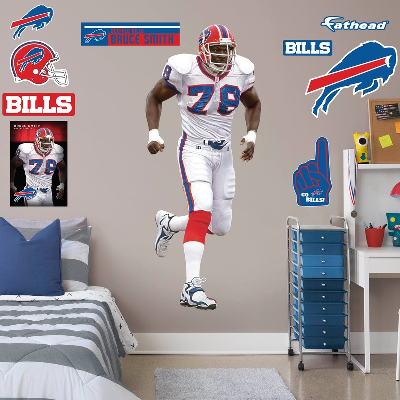 Bruce Smith – RealBig Legend Collection – Official NFL – Buffalo Bills – Reusable Vinyl Wall Decals