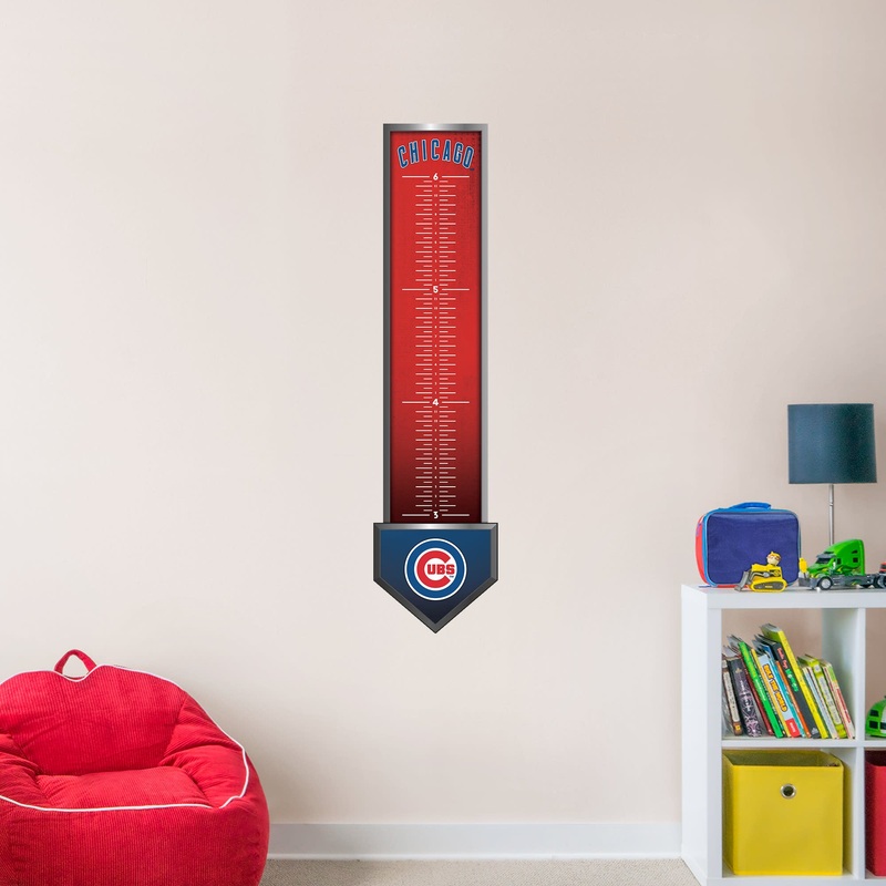 Chicago Cubs – Growth Chart – Official MLB – Reusable Vinyl Wall Decal