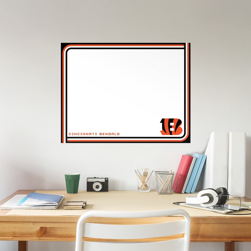 Cincinnati Bengals – Dry Erase Whiteboard – Official NFL – Reusable Vinyl Wall Decal