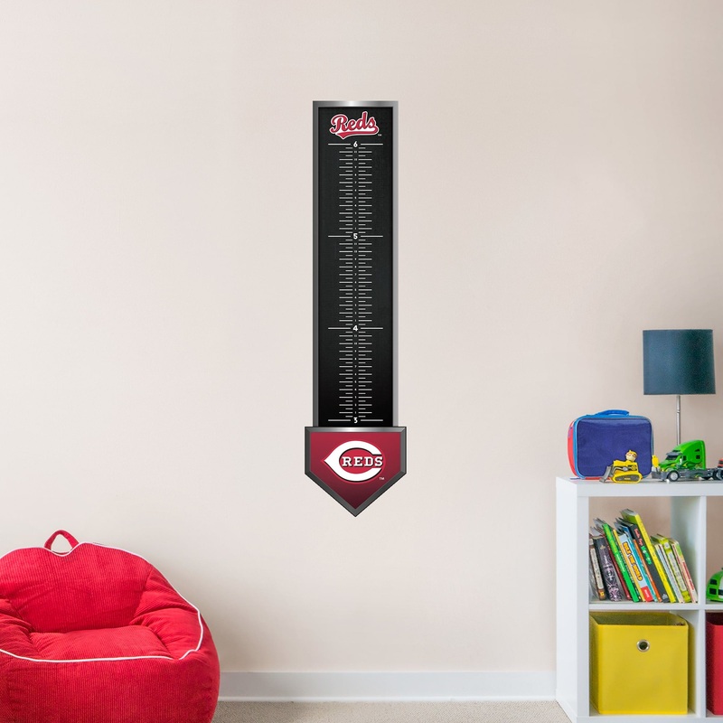 Cincinnati Reds – Growth Chart – Official MLB – Reusable Vinyl Wall Decal