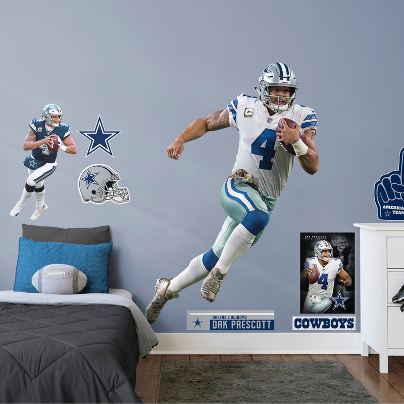 Dak Prescott – RealBig Scramble Collection – Official NFL – Dallas Cowboys – Reusable Vinyl Wall Decals
