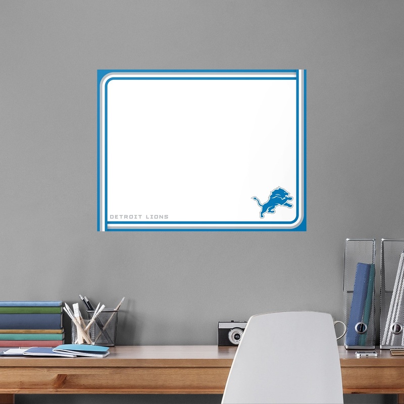 Detroit Lions – Dry Erase Whiteboard – Official NFL – Reusable Vinyl Wall Decal