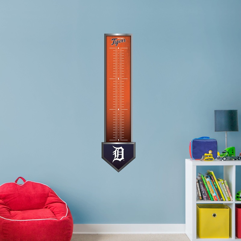 Detroit Tigers – Growth Chart – Official MLB – Reusable Vinyl Wall Decal