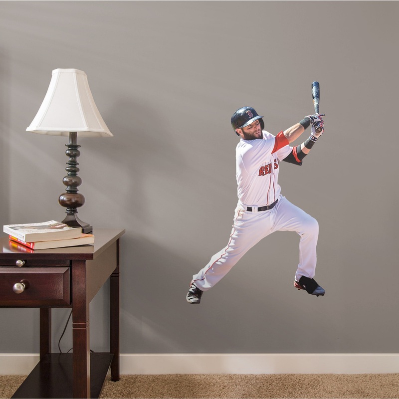 Dustin Pedroia – RealBig Collection – Official MLB – Boston Red Sox – Reusable Vinyl Wall Decals #1