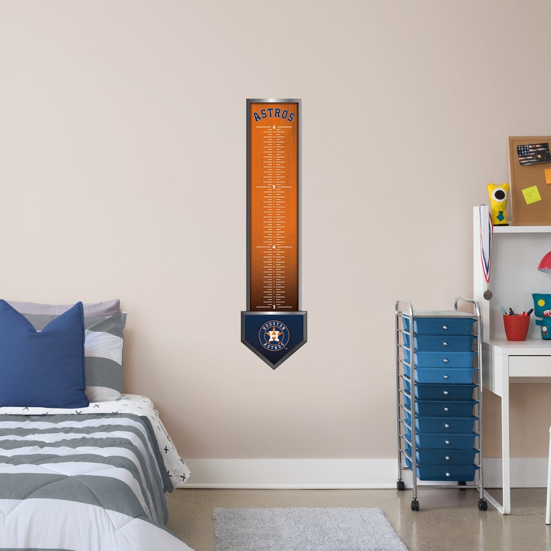 Houston Astros – Growth Chart – Official MLB – Reusable Vinyl Wall Decal