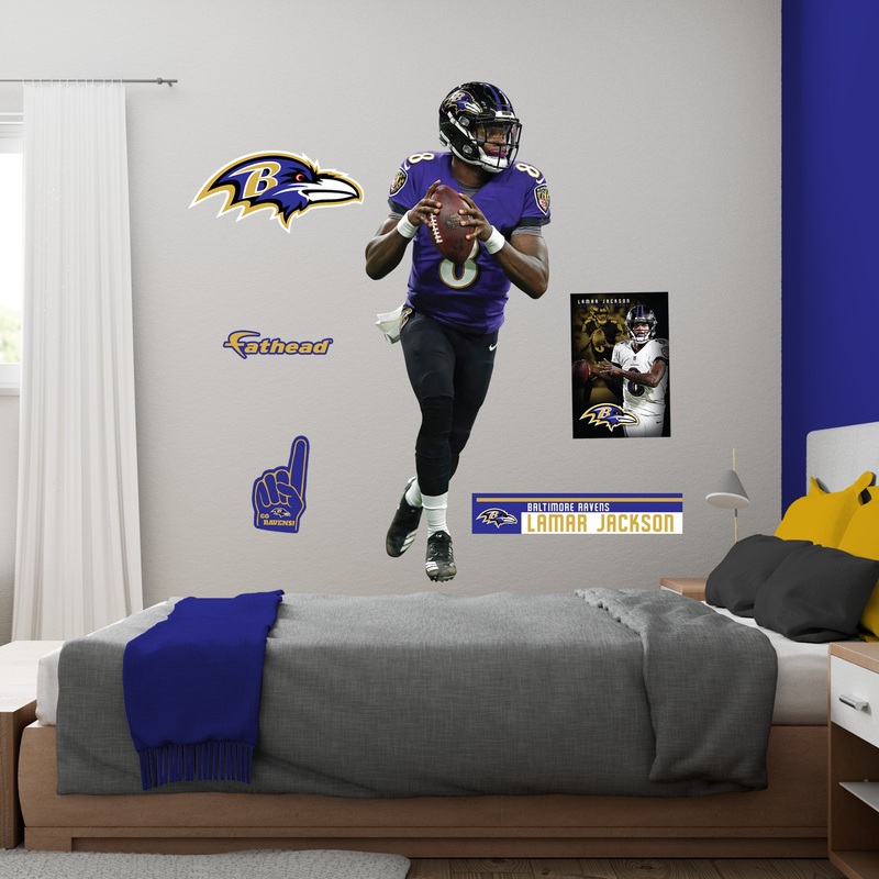 Lamar Jackson – RealBig Collection – Official NFL – Baltimore Ravens – Reusable Vinyl Wall Decals #1