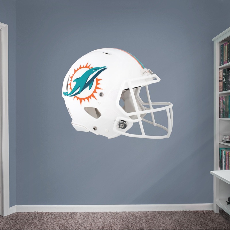 Miami Dolphins – RealBig Helmet Collection – Official NFL – Reusable Vinyl Wall Decals #1