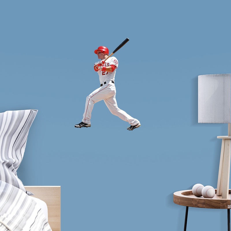 Mike Trout – RealBig Home Collection – Official MLB – Los Angeles Angels – Reusable Vinyl Wall Decals