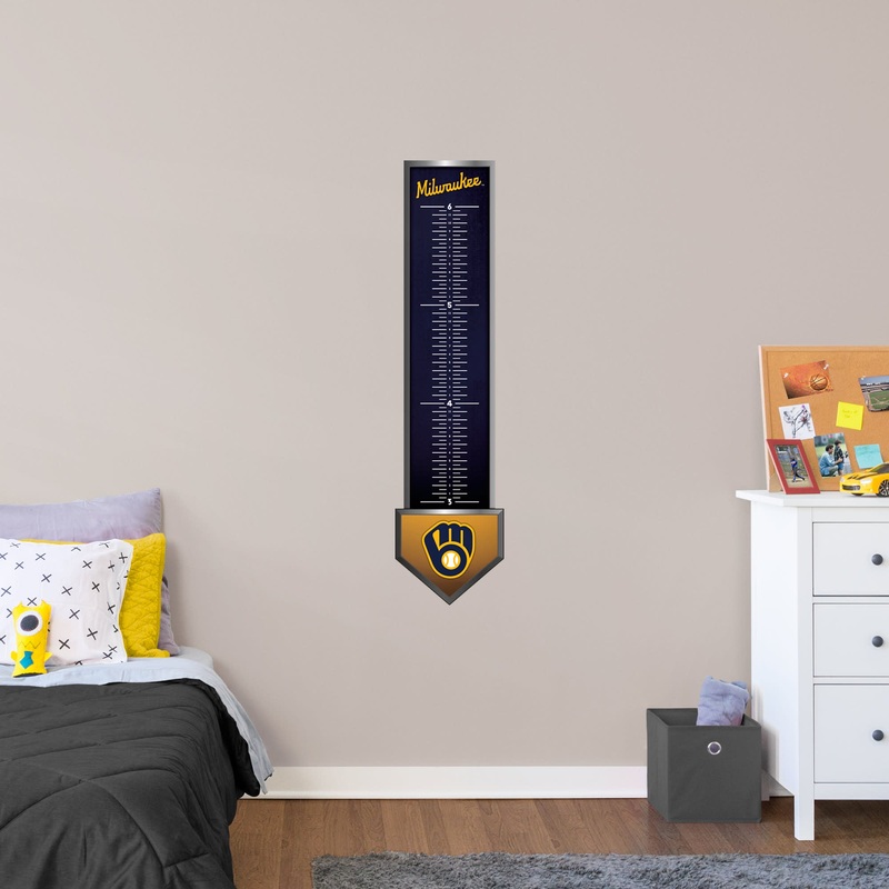Milwaukee Brewers – Growth Chart – Official MLB – Reusable Vinyl Wall Decal