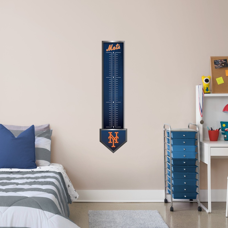 New York Mets – Growth Chart – Official MLB – Reusable Vinyl Wall Decal