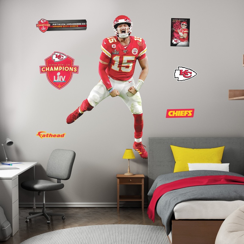 Patrick Mahomes II – RealBig Super Bowl LIV MVP Collection – Official NFL – Kansas City Chiefs – Reusable Vinyl Wall Decals