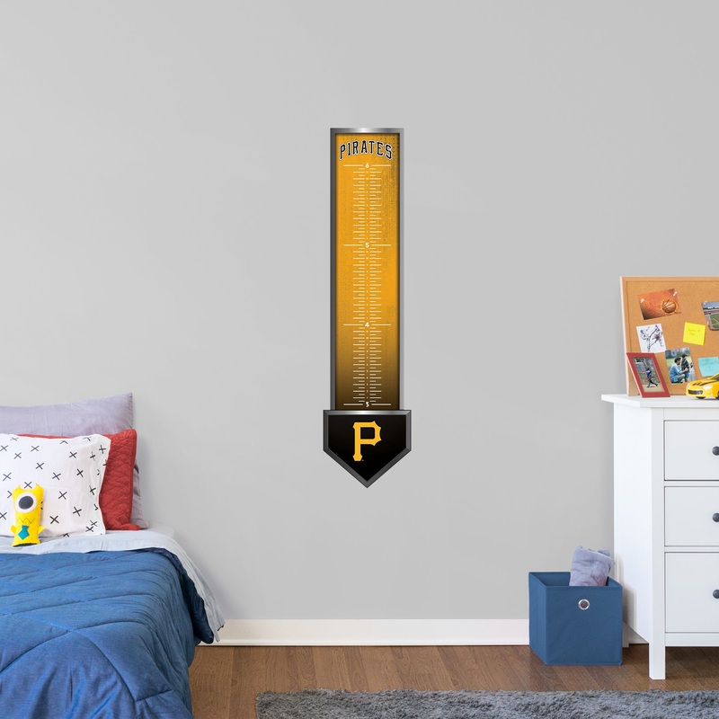 Pittsburgh Pirates – Growth Chart – Official MLB – Reusable Vinyl Wall Decal