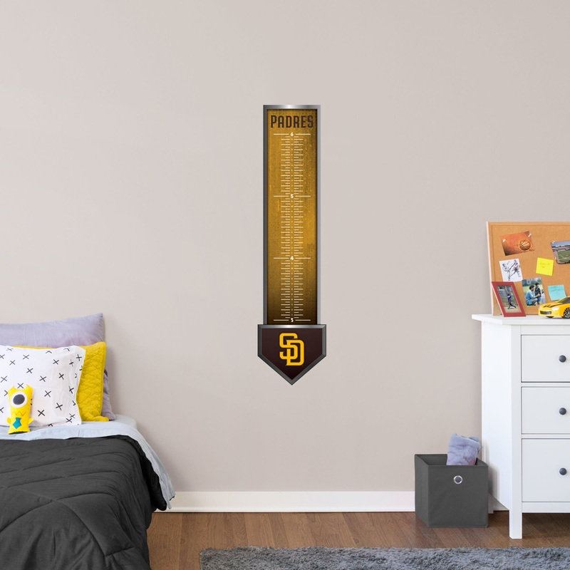 San Diego Padres – Growth Chart – Official MLB – Reusable Vinyl Wall Decal