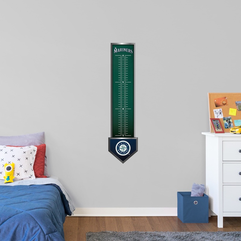 Seattle Mariners – Growth Chart – Official MLB – Reusable Vinyl Wall Decal