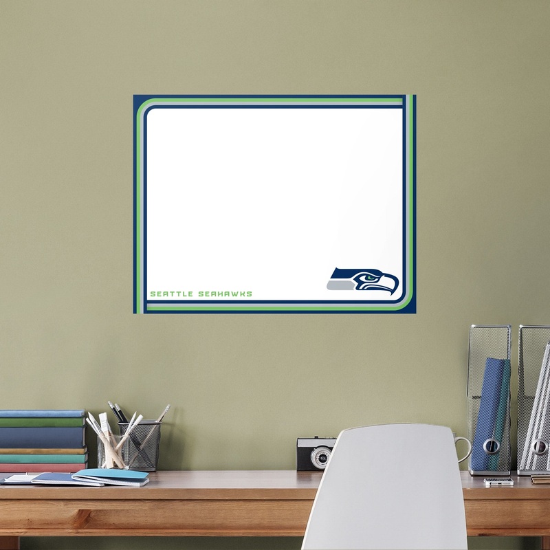 Seattle Seahawks – Dry Erase Whiteboard – Official NFL – Reusable Vinyl Wall Decal