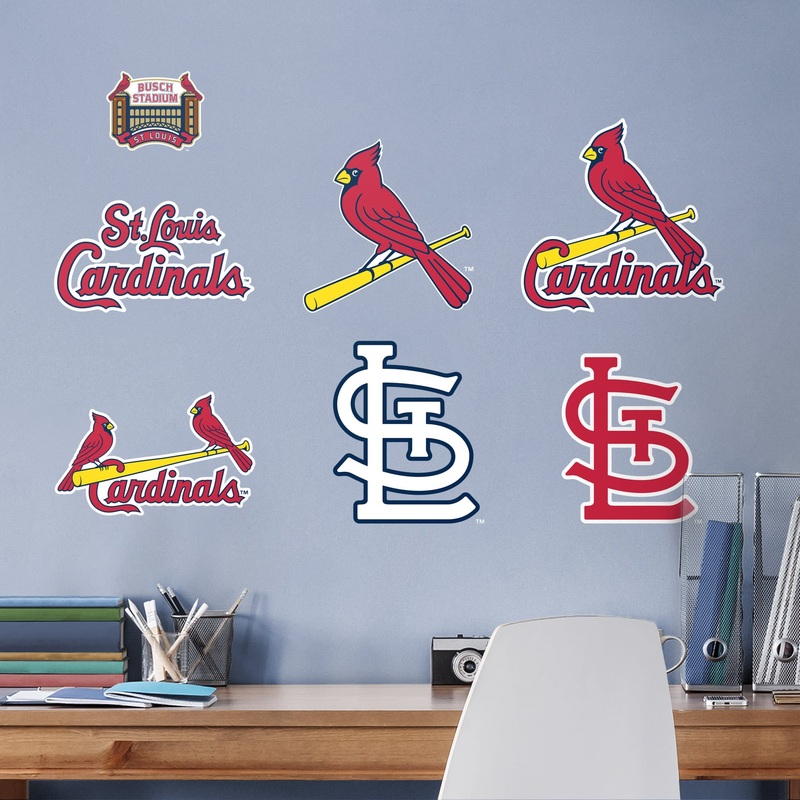 St. Louis Cardinals – RealBig Logo Assortment Collection – Official MLB – Reusable Vinyl Wall Decals