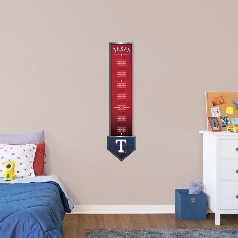 Texas Rangers – Growth Chart – Official MLB – Reusable Vinyl Wall Decal