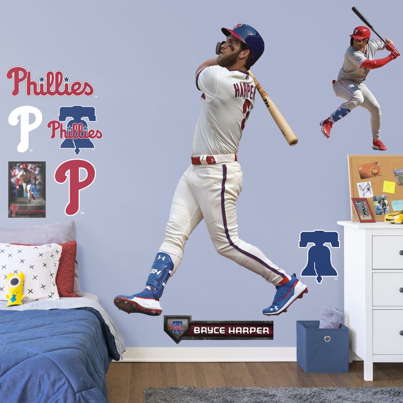 Bryce Harper – RealBig Collection – Official MLB – Philadelphia Phillies – Reusable Vinyl Wall Decals #1