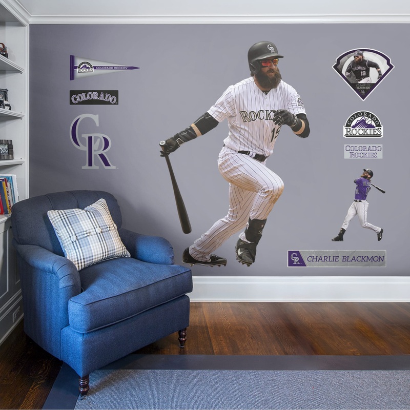 Charlie Blackmon – RealBig Collection – Official MLB – Colorado Rockies – Reusable Vinyl Wall Decals #1
