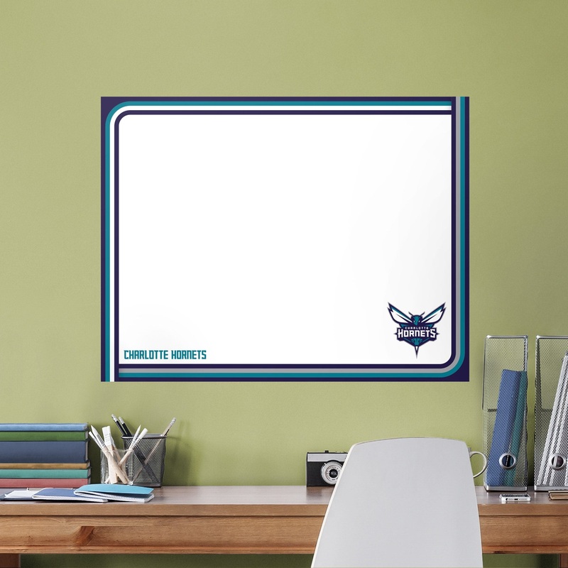 Charlotte Hornets – Dry Erase Whiteboard – Official NBA – Reusable Vinyl Wall Decal