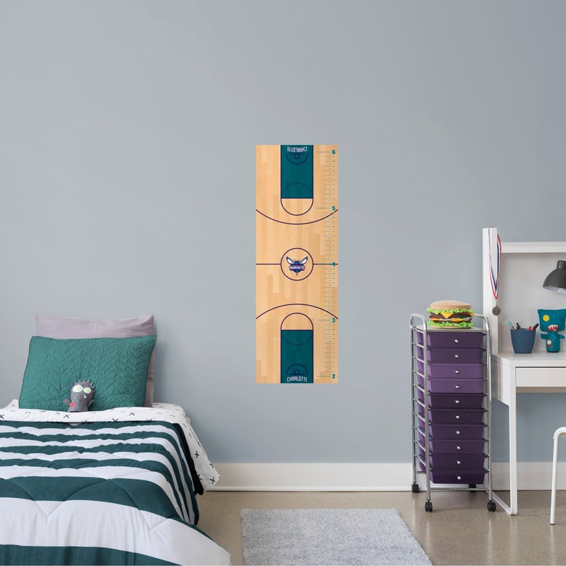 Charlotte Hornets – Growth Chart – Official NBA – Reusable Vinyl Wall Decal