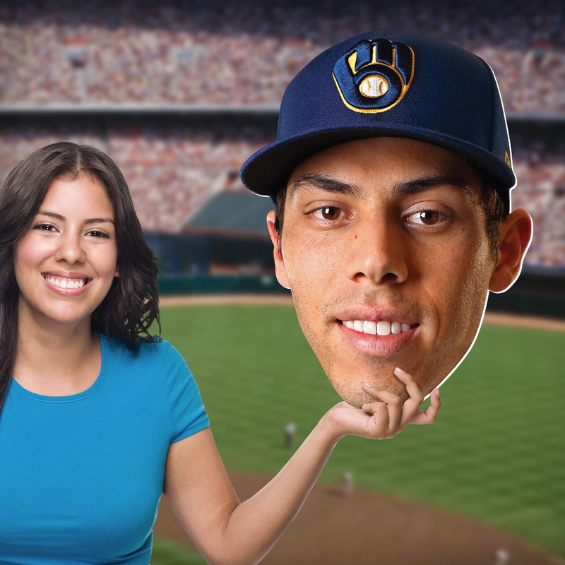 Christian Yelich – Big Head – Official MLB – Milwaukee Brewers – Foam Core Cutout