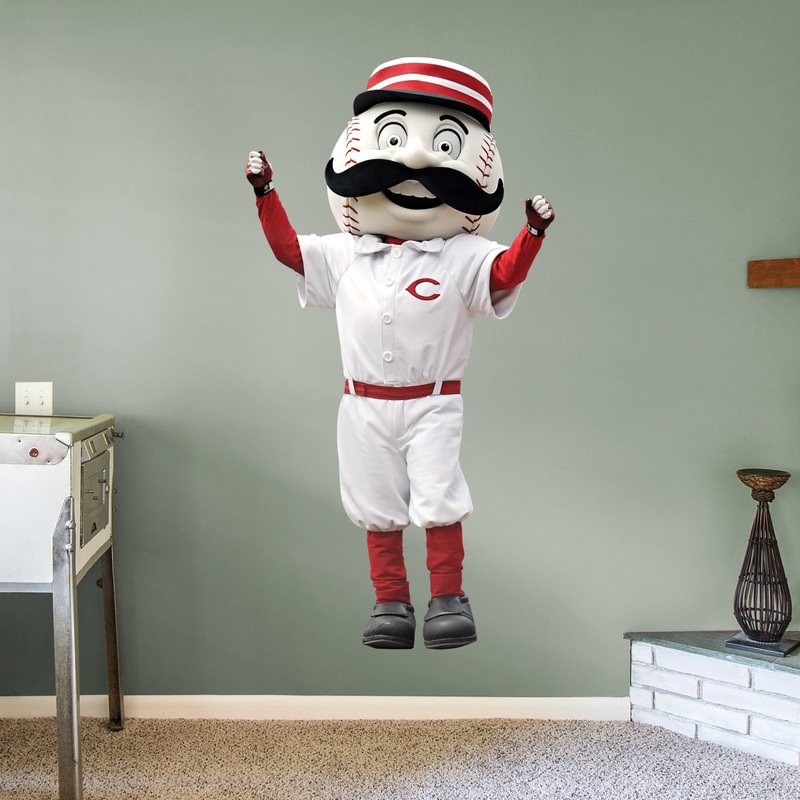 Mr. Redlegs Mascot – RealBig Collection – Official MLB – Cincinnati Reds – Reusable Vinyl Wall Decals