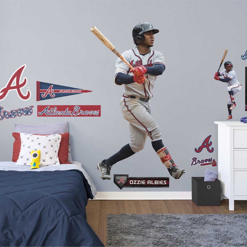 Ozzie Albies – RealBig Collection – Official MLB – Atlanta Braves – Reusable Vinyl Wall Decals #1