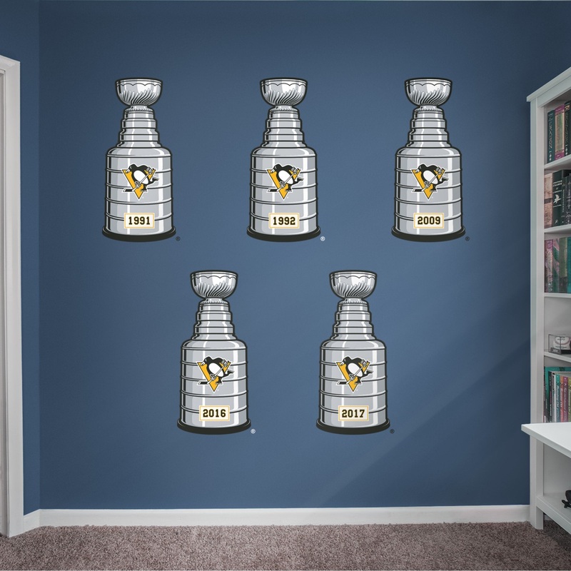 Pittsburgh Penguins – RealBig Stanley Cups Collection – Official NHL – Reusable Vinyl Wall Decals