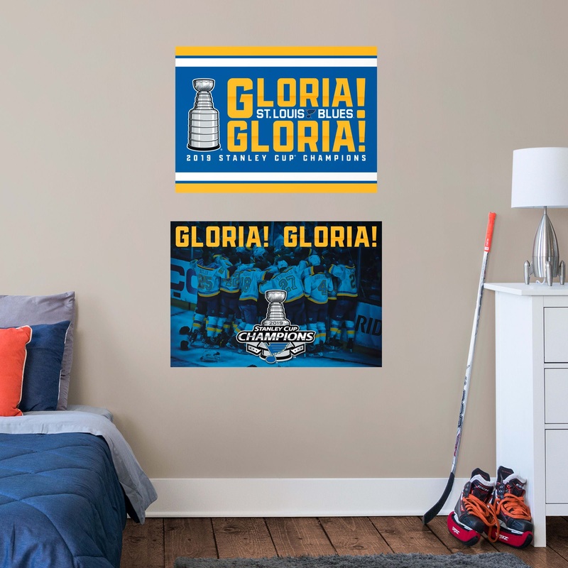 St. Louis Blues – RealBig 2019 Stanley Cup Champions Collection – Official NHL – Reusable Vinyl Wall Decals
