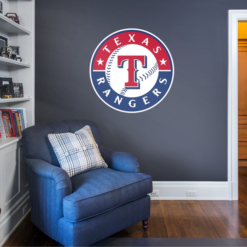 Texas Rangers – RealBig Logo Collection – Official MLB – Reusable Vinyl Wall Decals