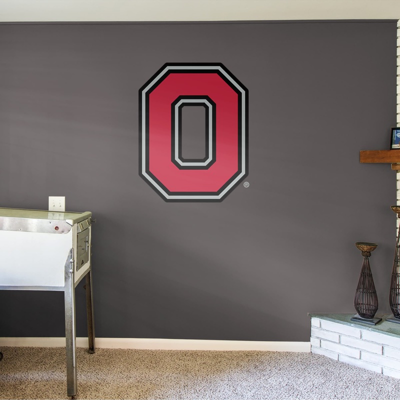 Block O Logo – RealBig Collection – Official NCAA – Ohio State Buckeyes – Reusable Vinyl Wall Decals