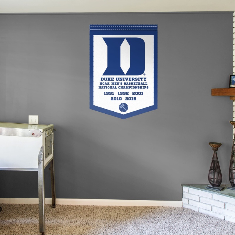 Duke Blue Devils – RealBig Men’s Basketball National Championship Banner Collection – Official NCAA – Reusable Vinyl Wall Decals