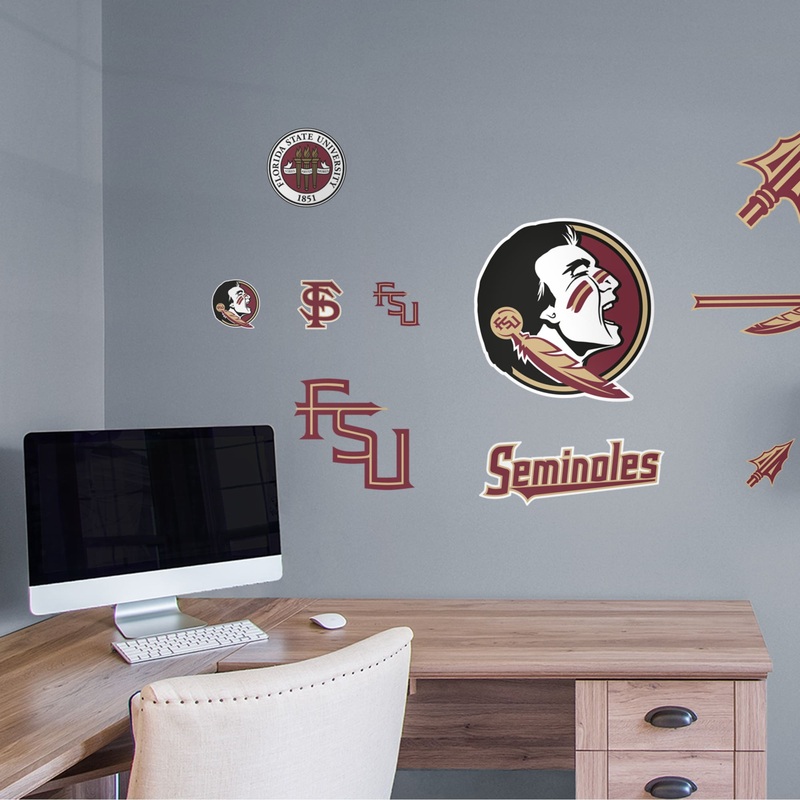 Florida State Seminoles – RealBig Logo Assortment Collection – Official NCAA – Reusable Vinyl Wall Decals