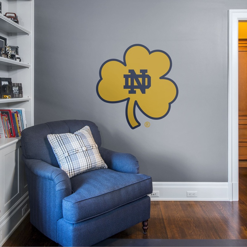 ND Shamrock Logo – RealBig Collection – Official NCAA – Notre Dame Fighting Irish – Reusable Vinyl Wall Decals