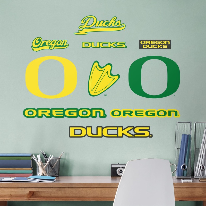 Oregon Ducks – RealBig Logo Assortment Collection – Official NCAA – Reusable Vinyl Wall Decals