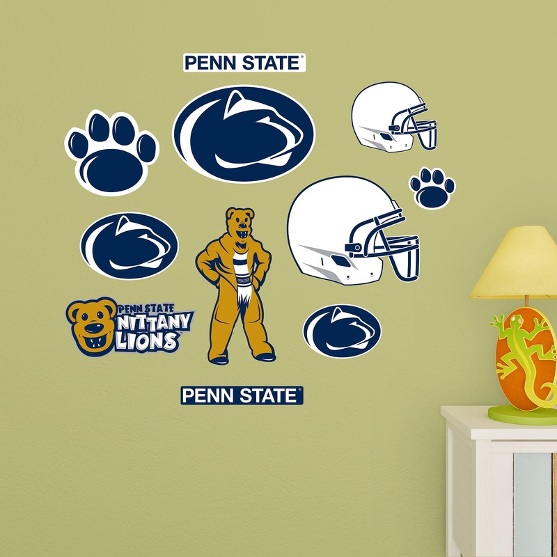 Penn State Nittany Lions – RealBig Logo Assortment Collection – Official NCAA – Reusable Vinyl Wall Decals