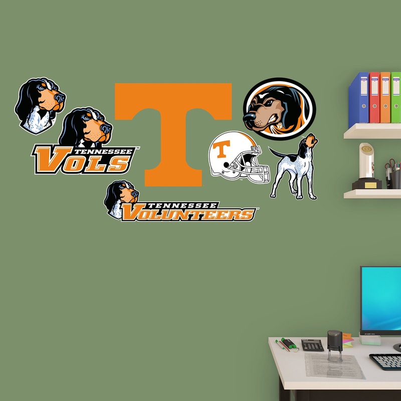 Tennessee Volunteers – RealBig Logo Assortment Collection – Official NCAA – Reusable Vinyl Wall Decals
