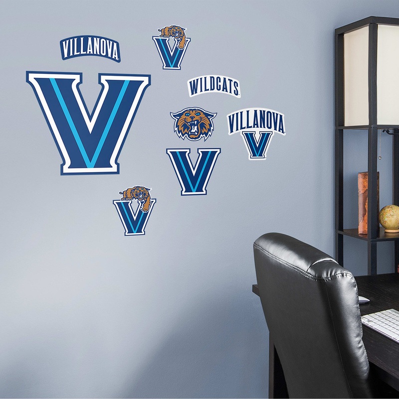 Villanova Wildcats – RealBig Logo Assortment Collection – Official NCAA – Reusable Vinyl Wall Decals