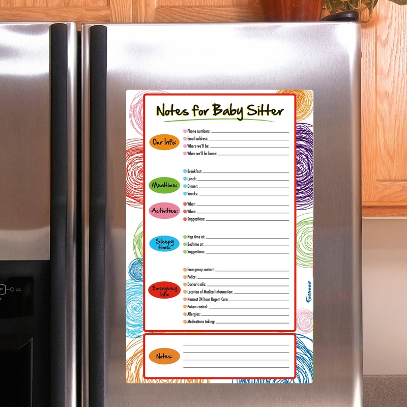Babysitter Notes – Removable Dry Erase Vinyl Decal