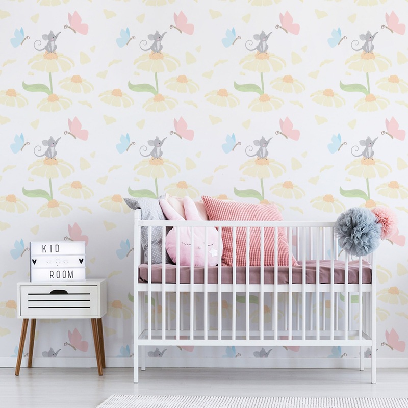 Friends In Flight (Yellow) – Peel & Stick Wallpaper