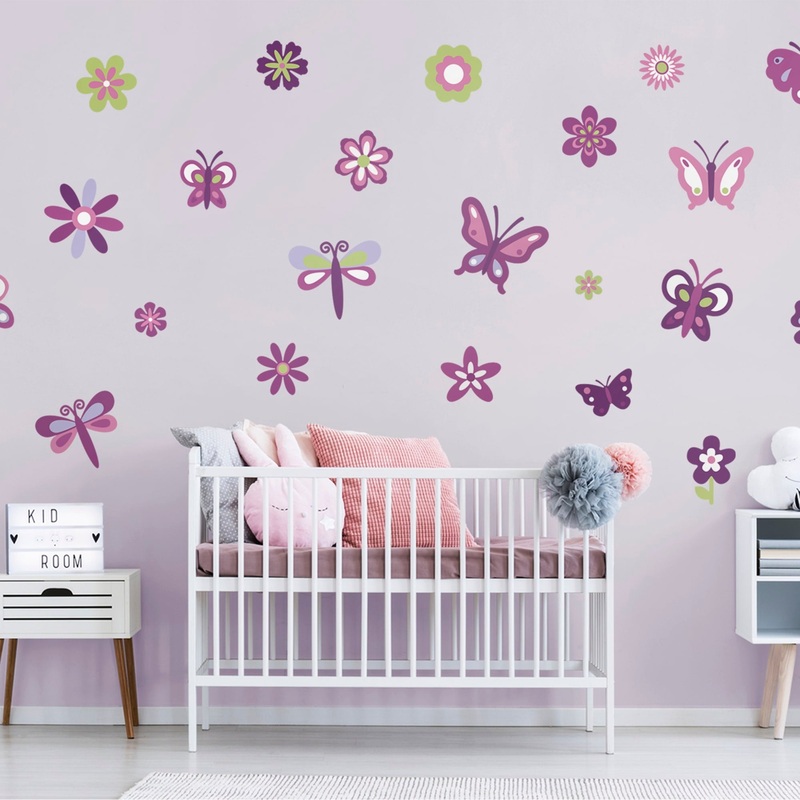 Nursery: Butterfly & Garden Collection – Removable Vinyl Decal