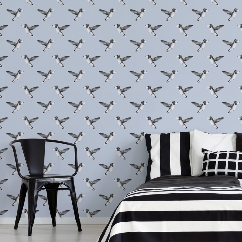 Ravenhound (Blue) – Peel & Stick Wallpaper