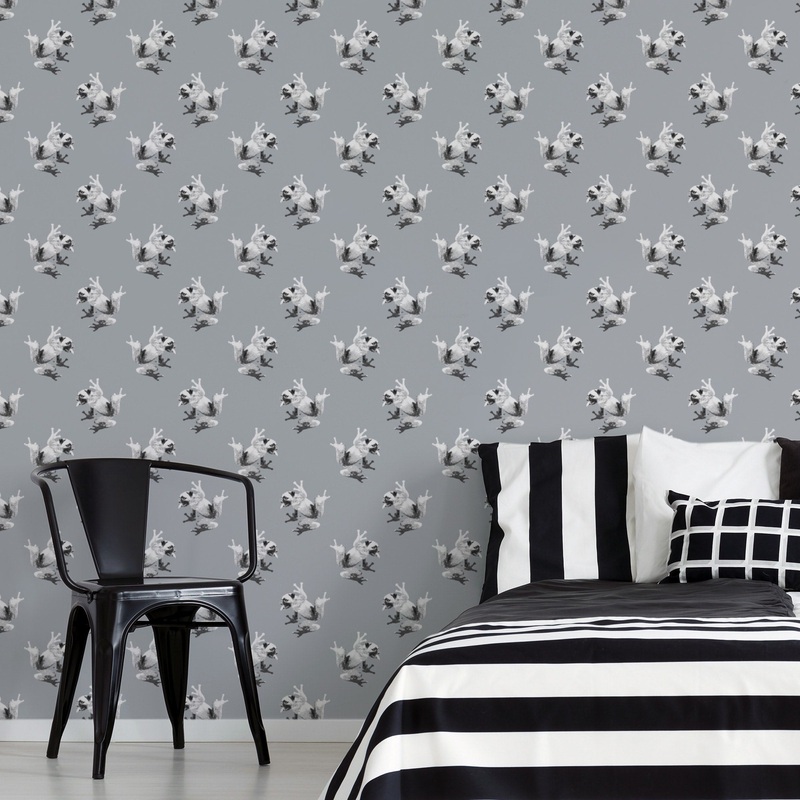 Tree Pug (Stone) – Peel & Stick Wallpaper