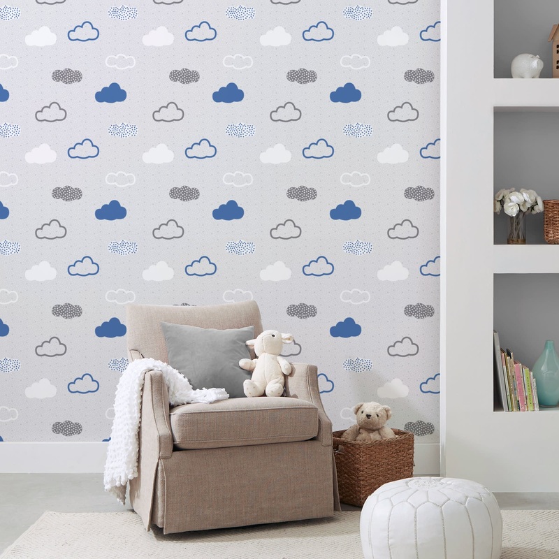 Twilight Clouds (Blue) – Peel & Stick Wallpaper